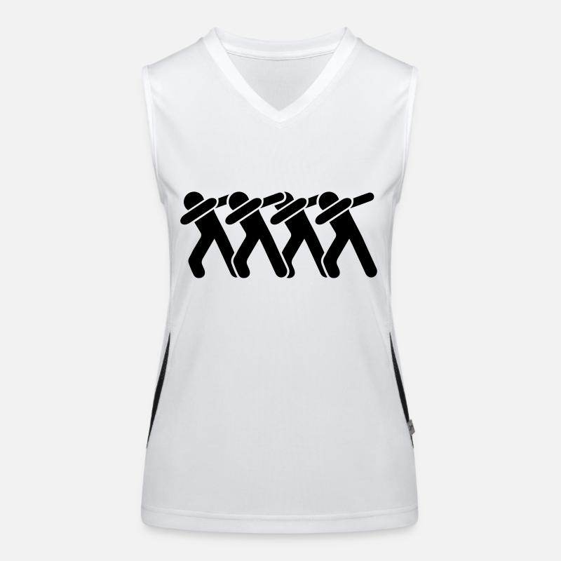 dabbing team design Funktionelles Kontrast-Tank Top für Frauen