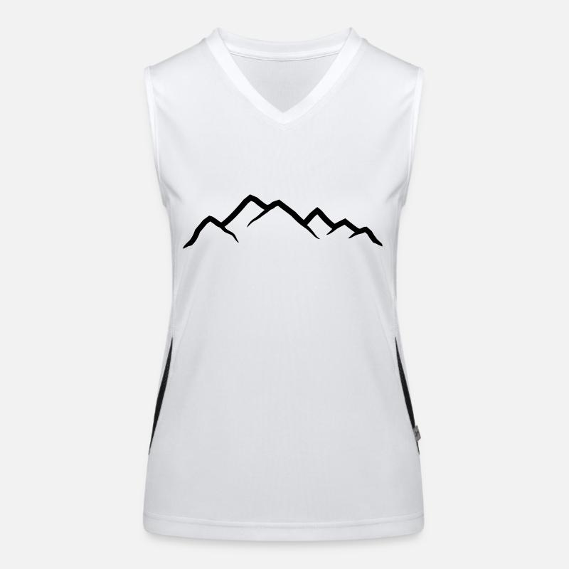 Mountains Silhouette Climbing Women's Functional Contrast Tank Top
