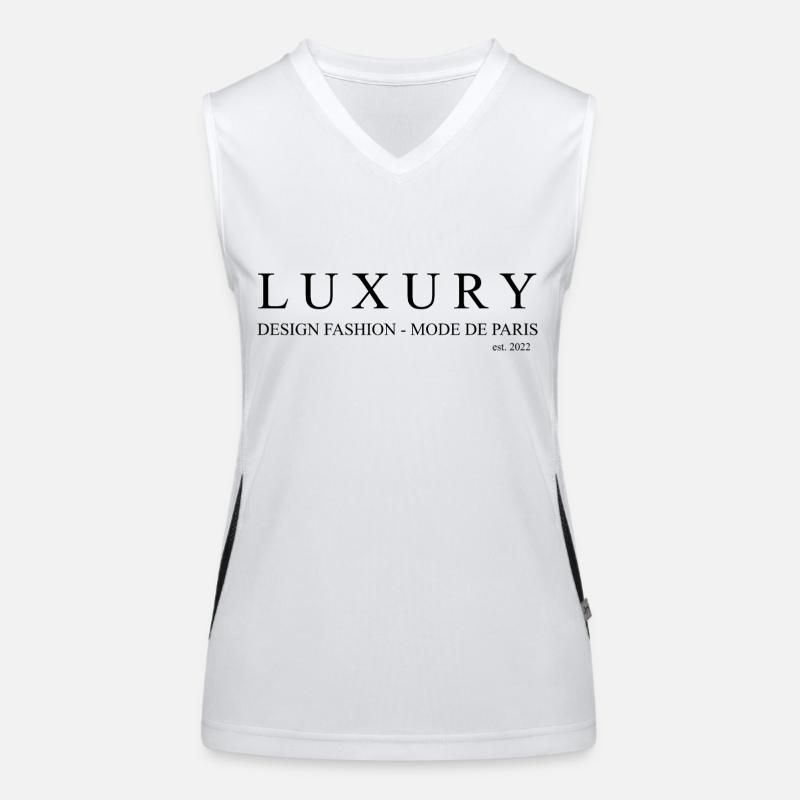 LUSSO DE PARIGI Top sportivo da donna in contrasto cromatico