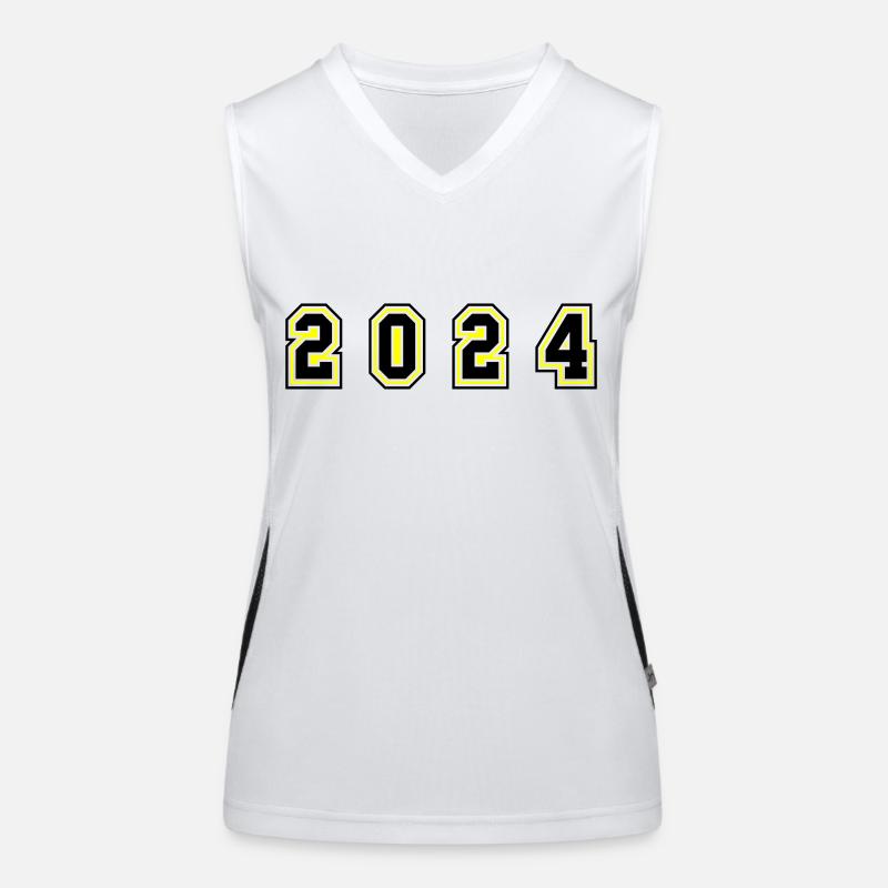 2024 year number Women's Functional Contrast Tank Top
