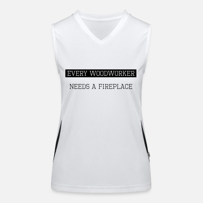 carpenter funny funny hobbyists Women's Functional Contrast Tank Top