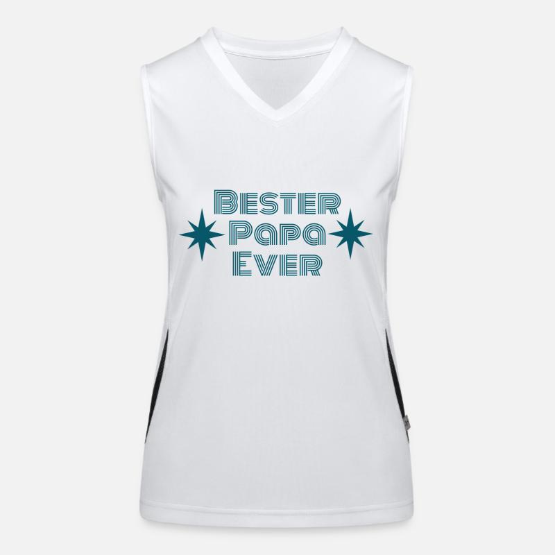 Bester papa Funktionelles Kontrast-Tank Top für Frauen