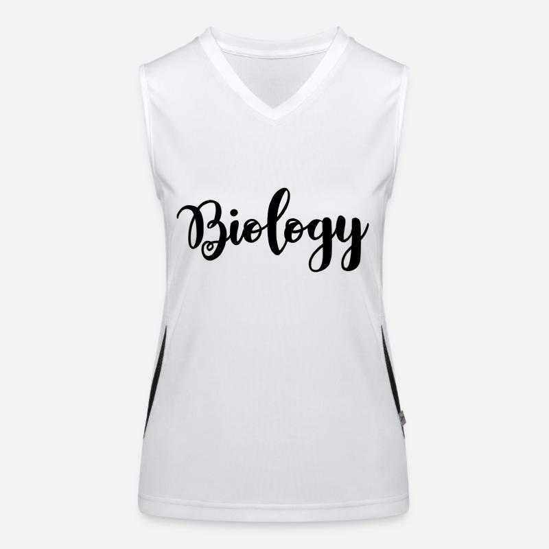 Biology lettering Women's Functional Contrast Tank Top