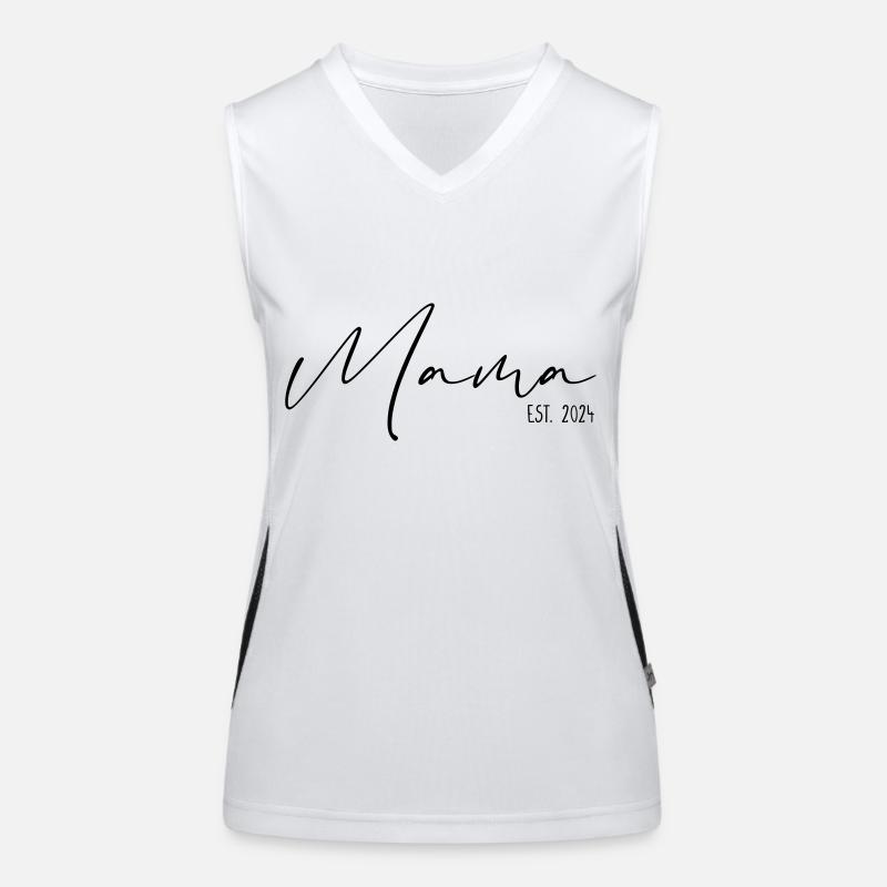 Mama Established 2024 Funktionelles Kontrast-Tank Top für Frauen