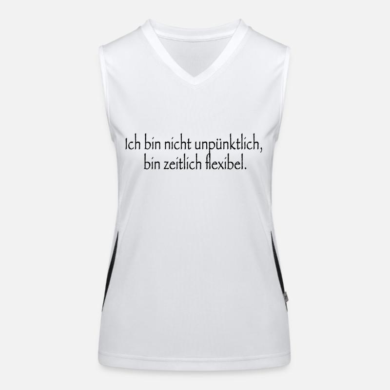 Ich bin nicht unpünktlich. Funktionelles Kontrast-Tank Top für Frauen