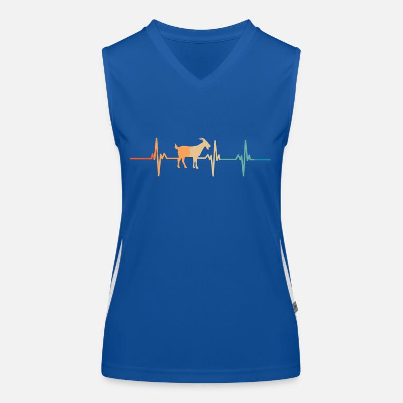 Herzschlag der Ziege Funktionelles Kontrast-Tank Top für Frauen