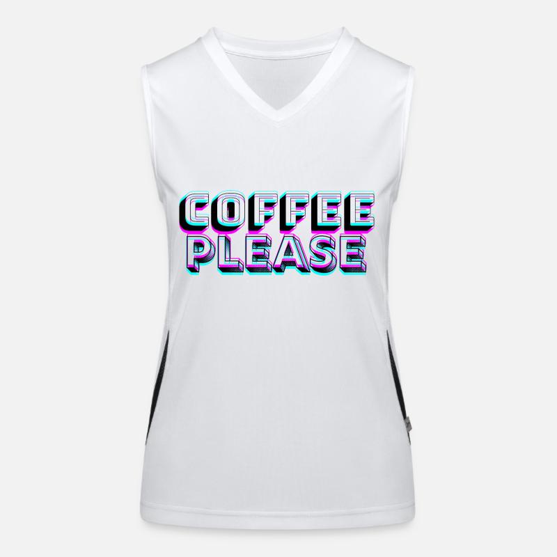 Coffee please Women's Functional Contrast Tank Top