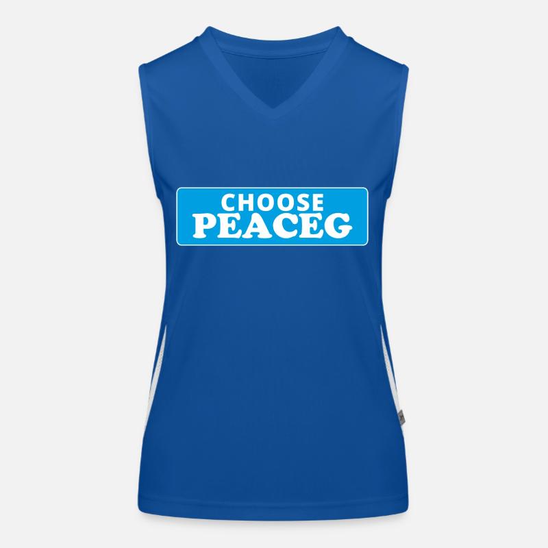 Choose peace - Wähle den Frieden Women's Functional Contrast Tank Top