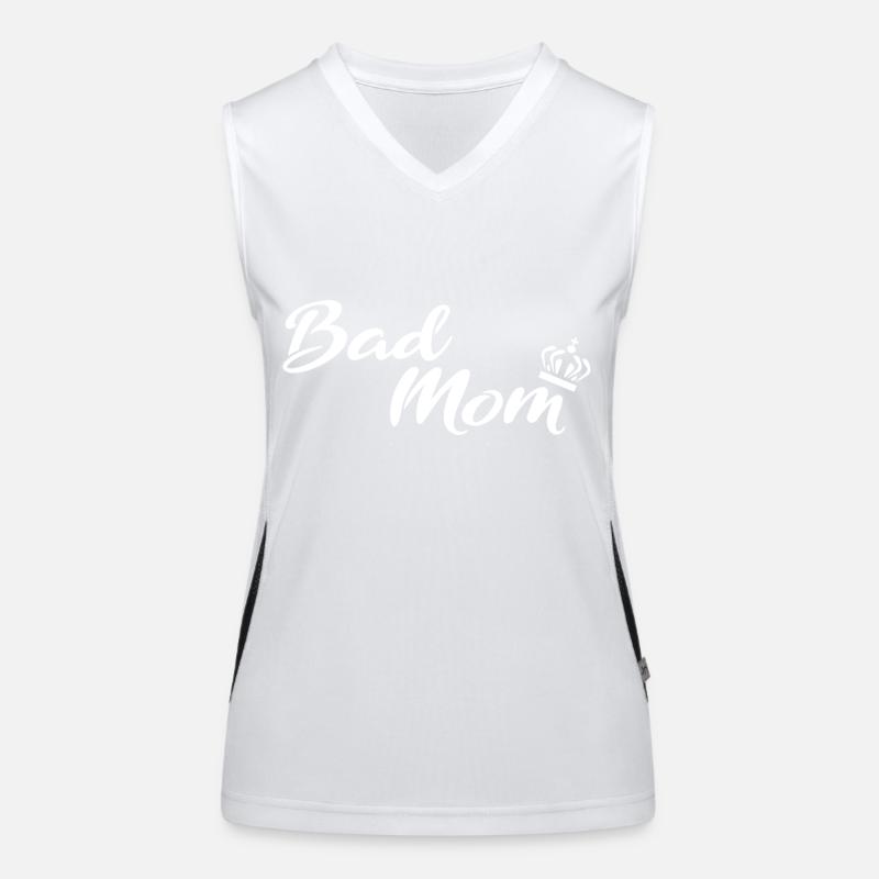 Bad Mom white Funktionelles Kontrast-Tank Top für Frauen
