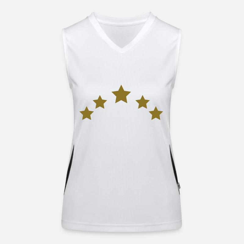 5 Sterne Bogen Funktionelles Kontrast-Tank Top für Frauen