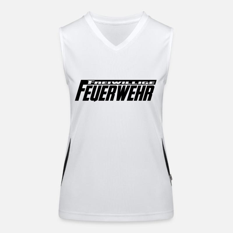 freiwillige Feuerwehr Funktionelles Kontrast-Tank Top für Frauen