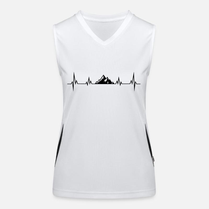 Heartbeat mountains Women's Functional Contrast Tank Top