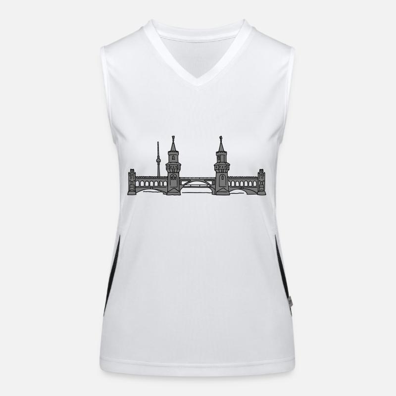 Oberbaum Bridge in Berlin 2 Women's Functional Contrast Tank Top