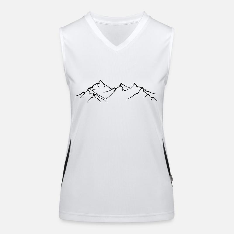 Berg Silhouette Funktionelles Kontrast-Tank Top für Frauen