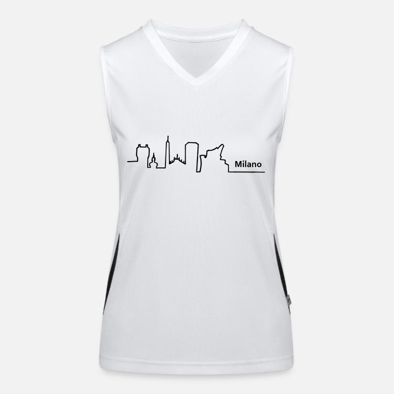 milano skyline Funktionelles Kontrast-Tank Top für Frauen