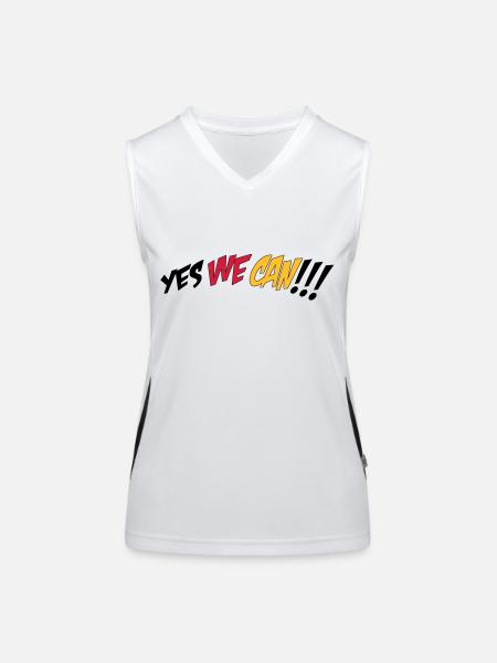 Fußball EM - Funktionelles Kontrast-Tank Top für Frauen - Weiß/Schwarz - Vorne