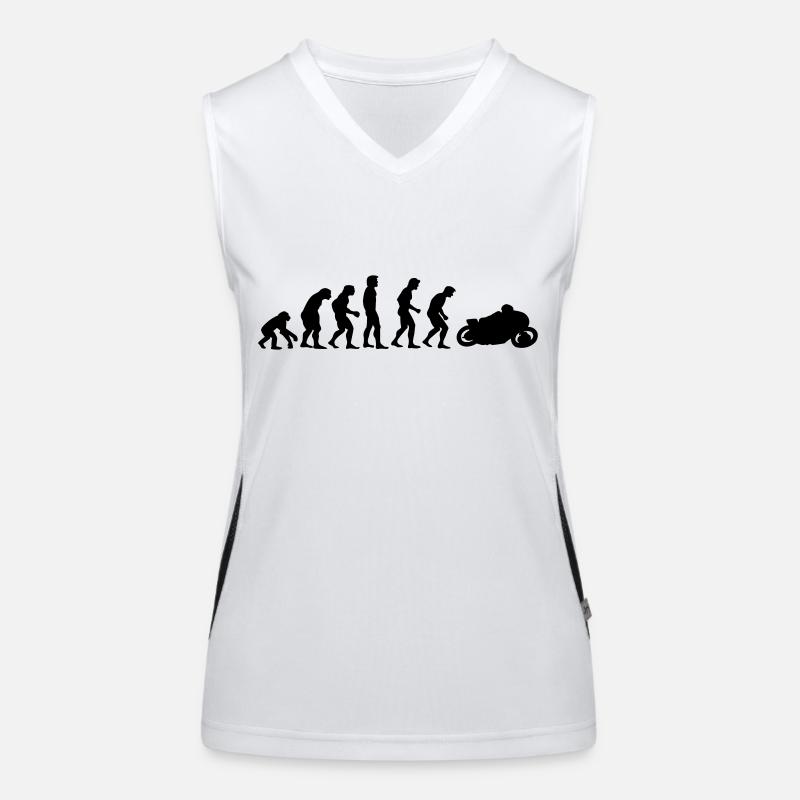 motorradrennen_evolution Funktionelles Kontrast-Tank Top für Frauen