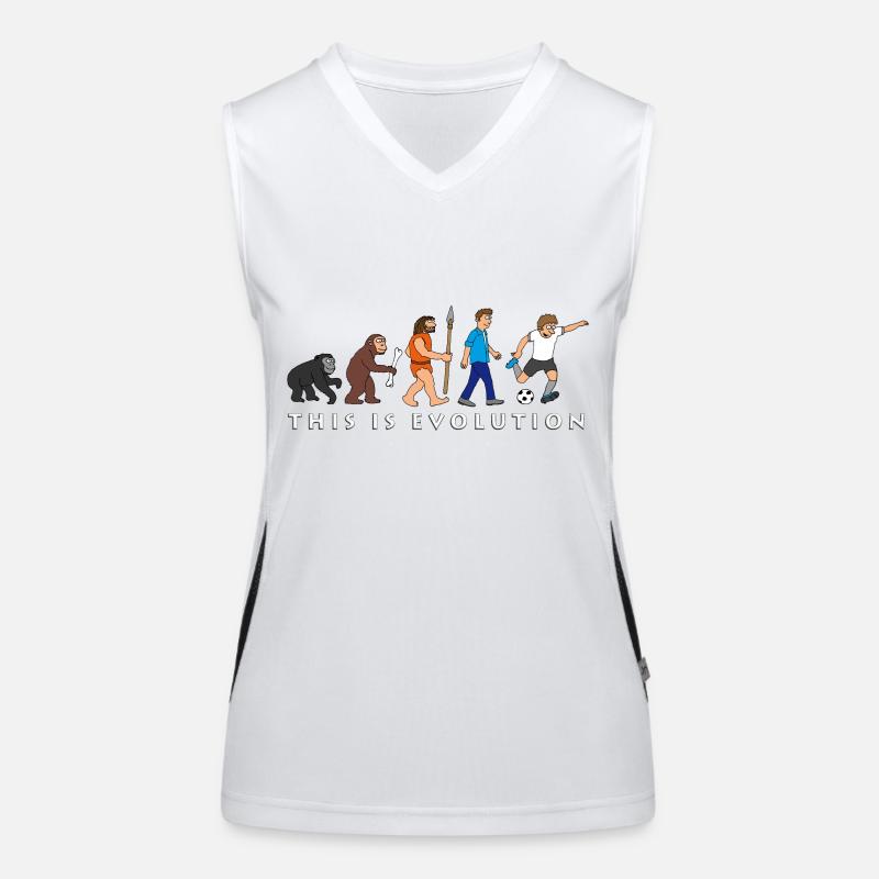 evolution_fussball_comic_a Débardeur respirant contrasté Femme