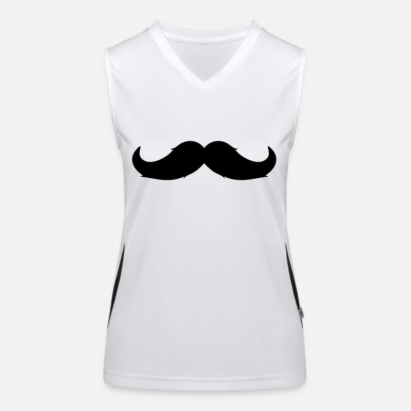 Moustache Débardeur respirant contrasté Femme