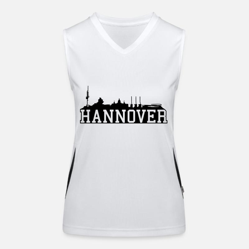Hannover // Skyline // Silhouette // Skylineshirt Funktionelles Kontrast-Tank Top für Frauen