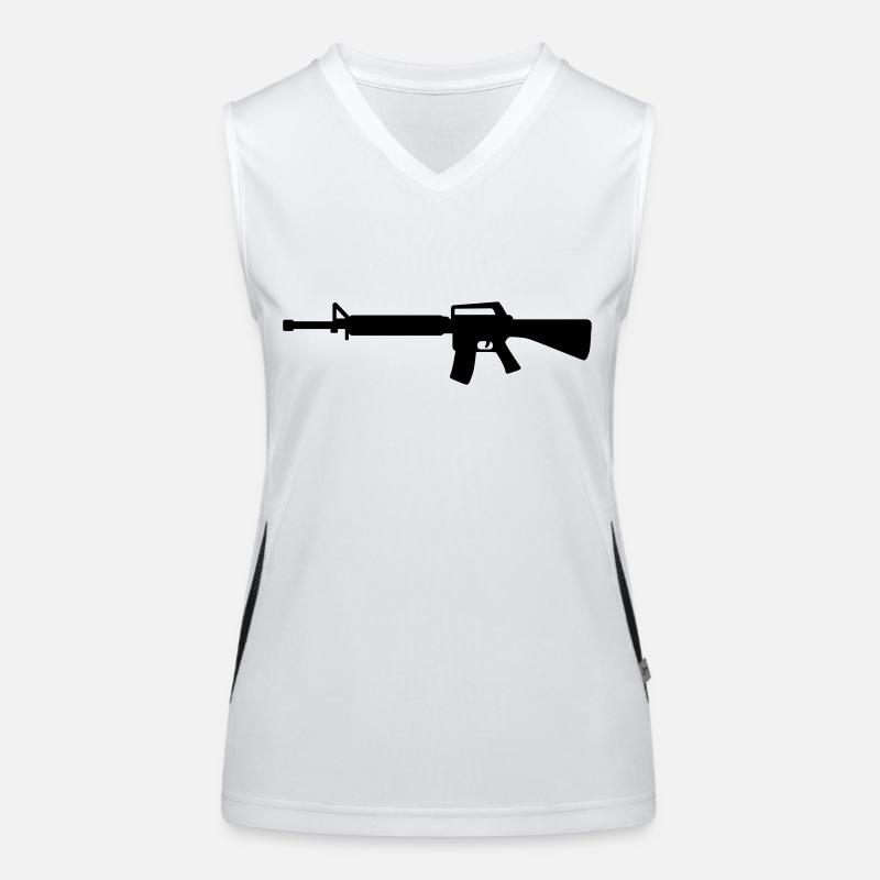 Gewehr Funktionelles Kontrast-Tank Top für Frauen