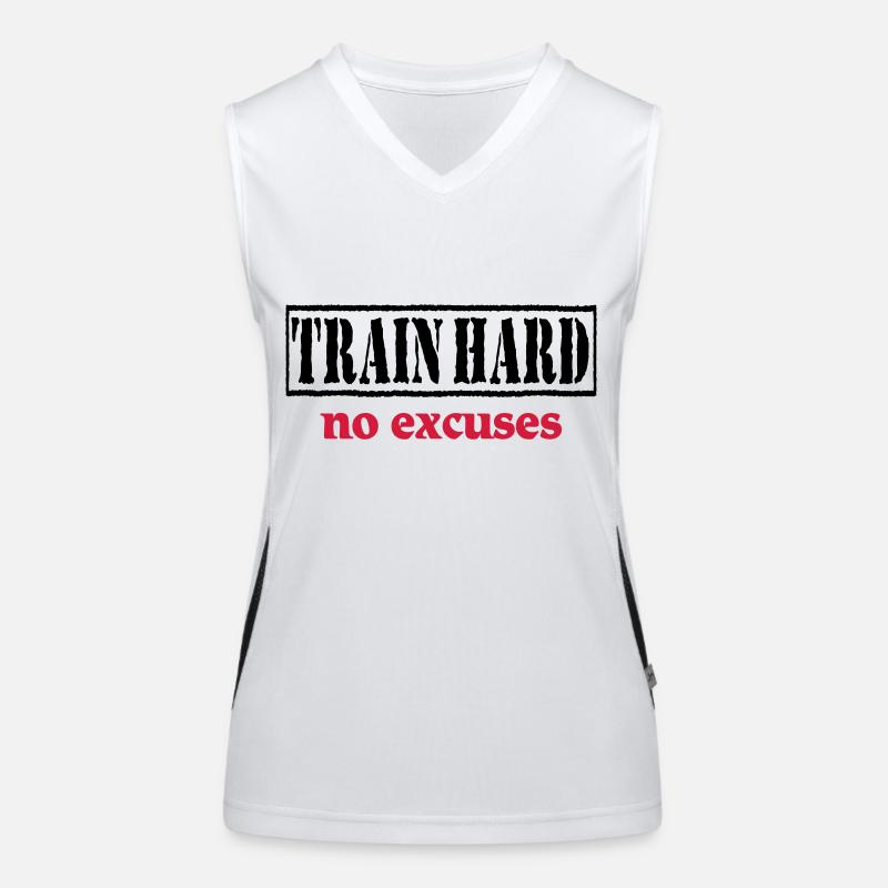 Train hard-no excuses Women's Functional Contrast Tank Top
