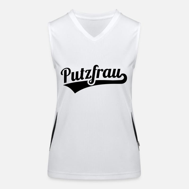 Putzfrau Funktionelles Kontrast-Tank Top für Frauen