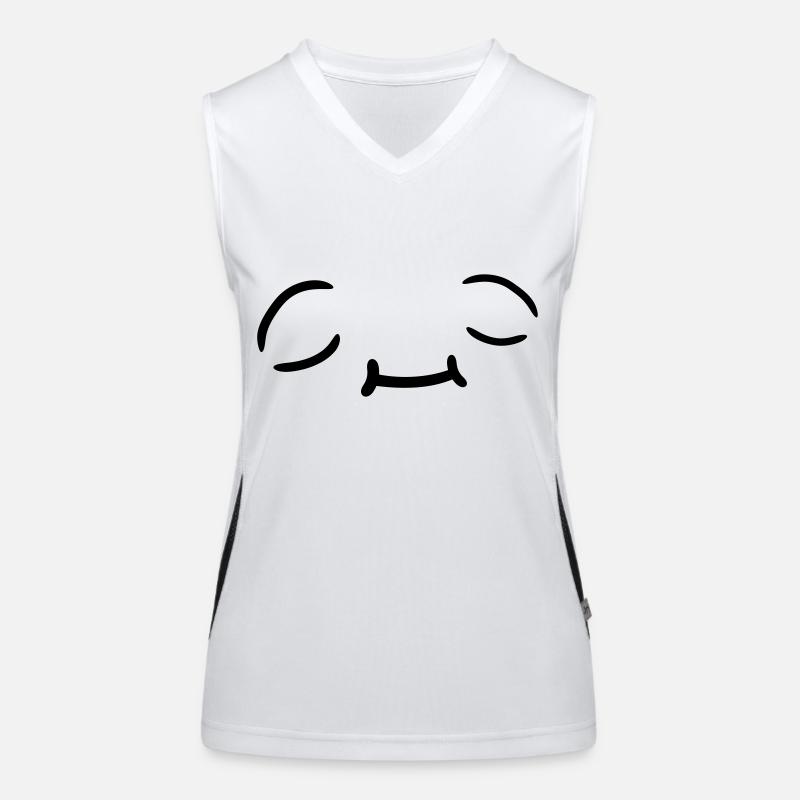 Entspanntes Gesicht Design Funktionelles Kontrast-Tank Top für Frauen