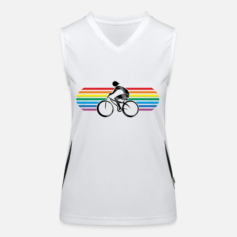 Radfahrer Funktionelles Kontrast-Tank Top für Frauen
