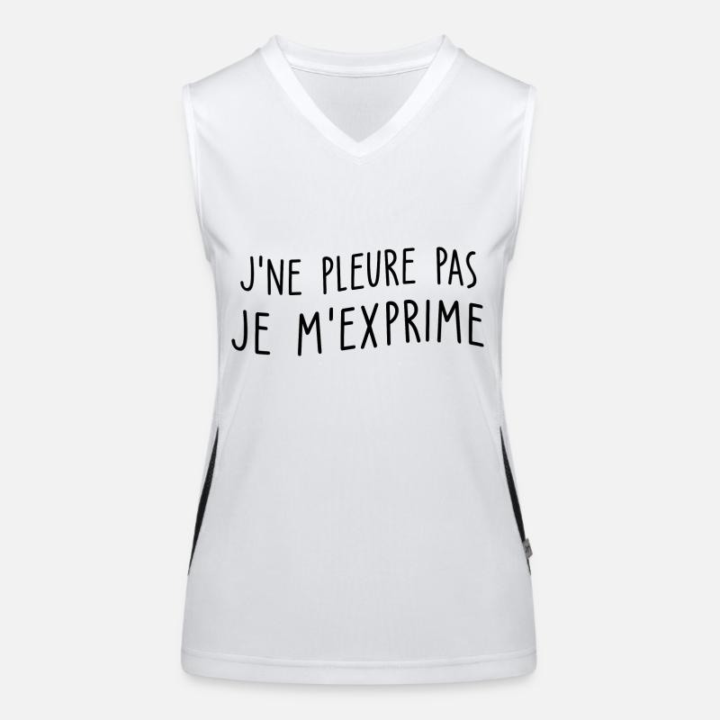 je ne pleure pas je m exprime Débardeur respirant contrasté Femme
