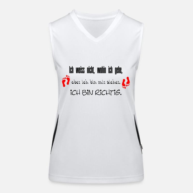 Ich bin richtig Funktionelles Kontrast-Tank Top für Frauen