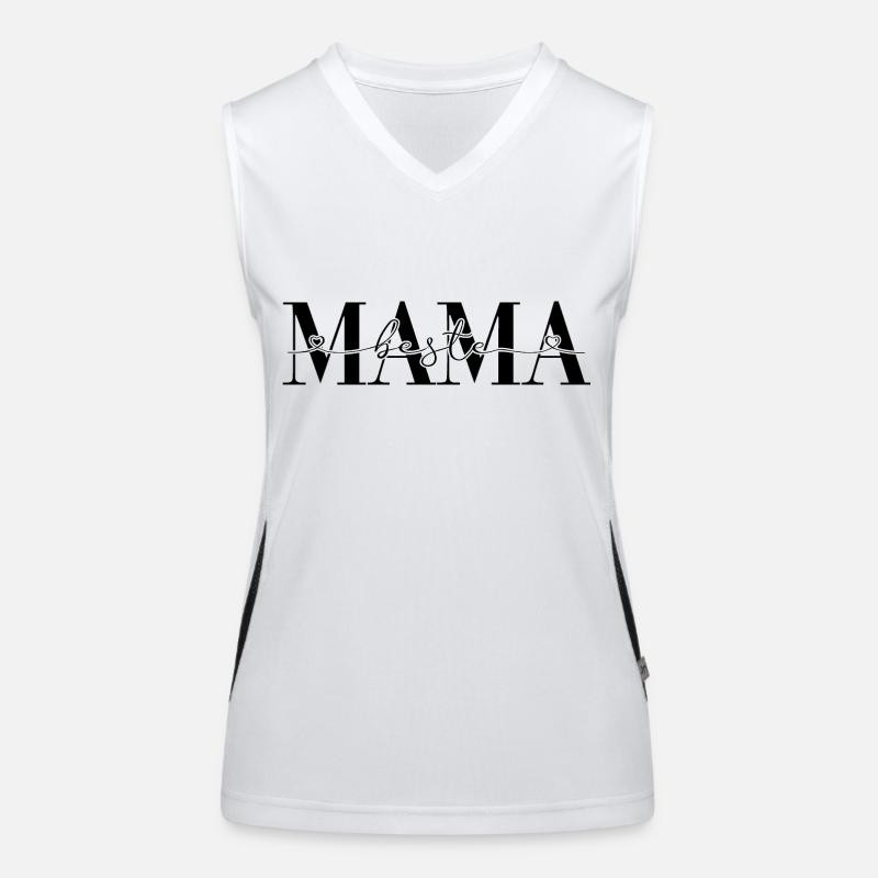 Beste Mama Muttertag Geschenk Mutter Familie Herz Funktionelles Kontrast-Tank Top für Frauen