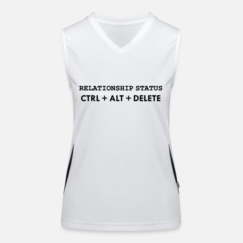 Beziehungsstatus CTRL ALT DELETE Funktionelles Kontrast-Tank Top für Frauen