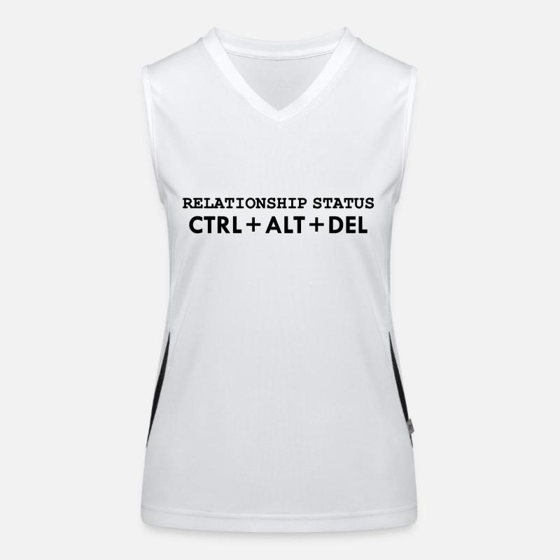 Relationship status CTRL ALT DELETE Women's Functional Contrast Tank Top