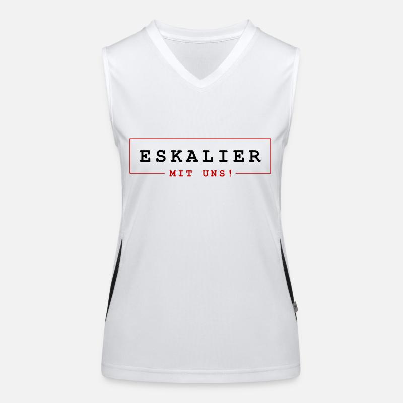Eskalier mit uns Funktionelles Kontrast-Tank Top für Frauen
