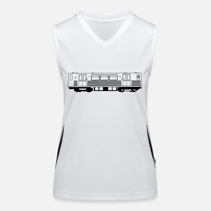 Berliner U-Bahn Funktionelles Kontrast-Tank Top für Frauen