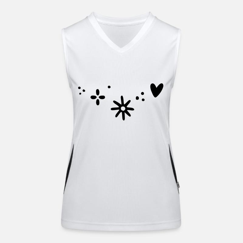 Herz Stern Muster Funktionelles Kontrast-Tank Top für Frauen