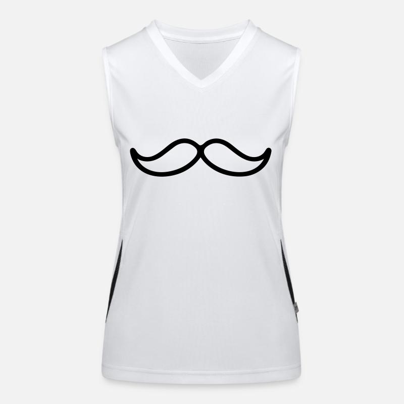 Moustache Débardeur respirant contrasté Femme