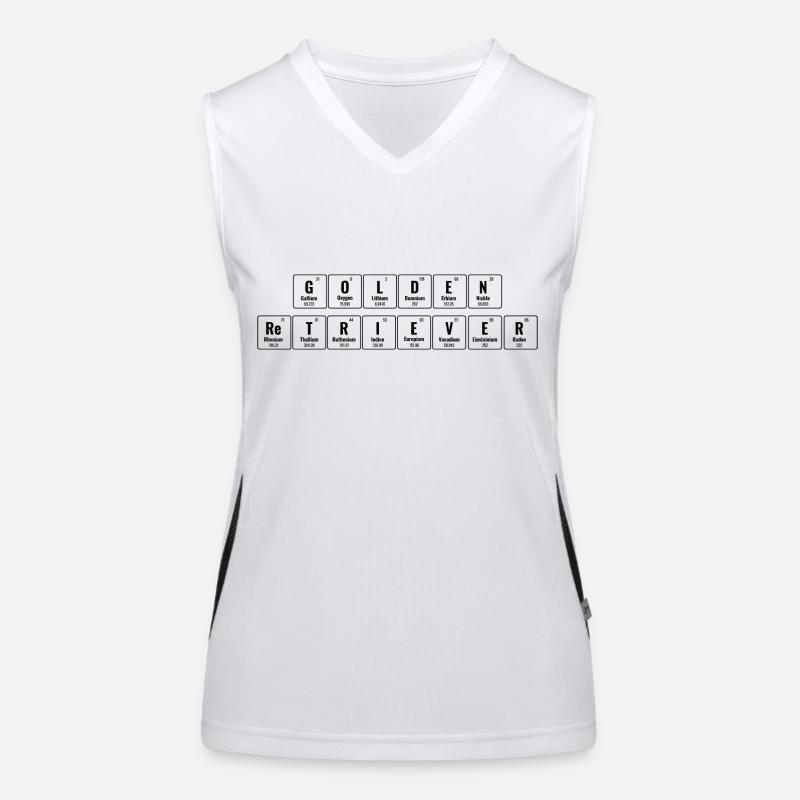 Golden Retriever Periodisches System der Elemente GR D Funktionelles Kontrast-Tank Top für Frauen
