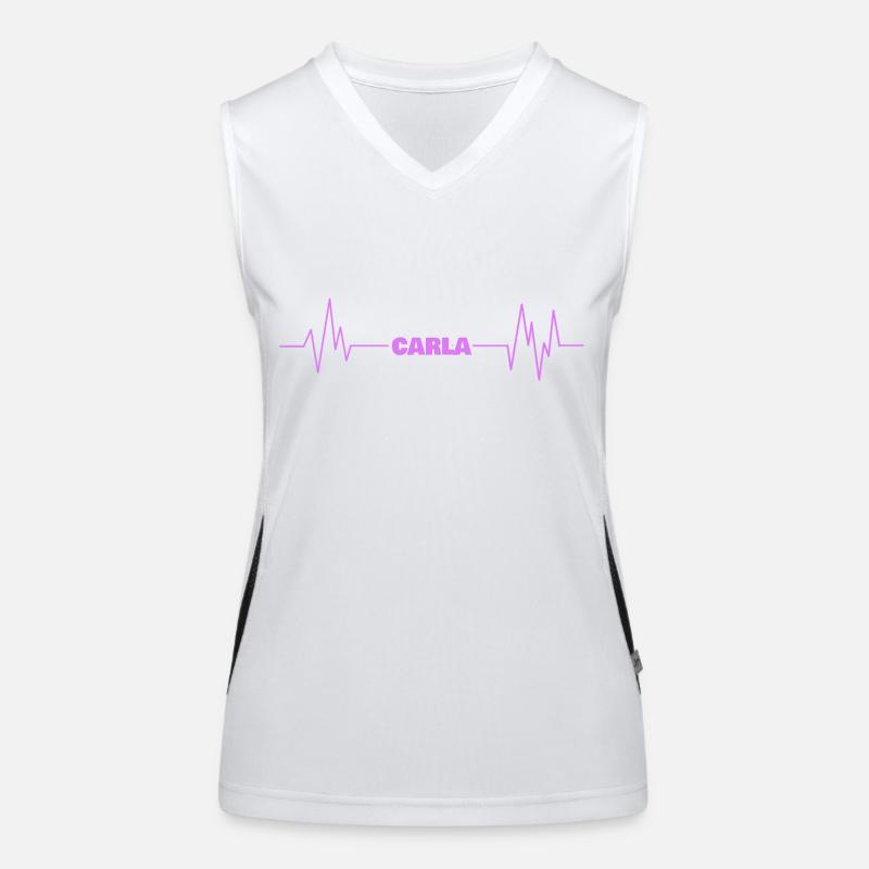 First name Carla Women's Functional Contrast Tank Top