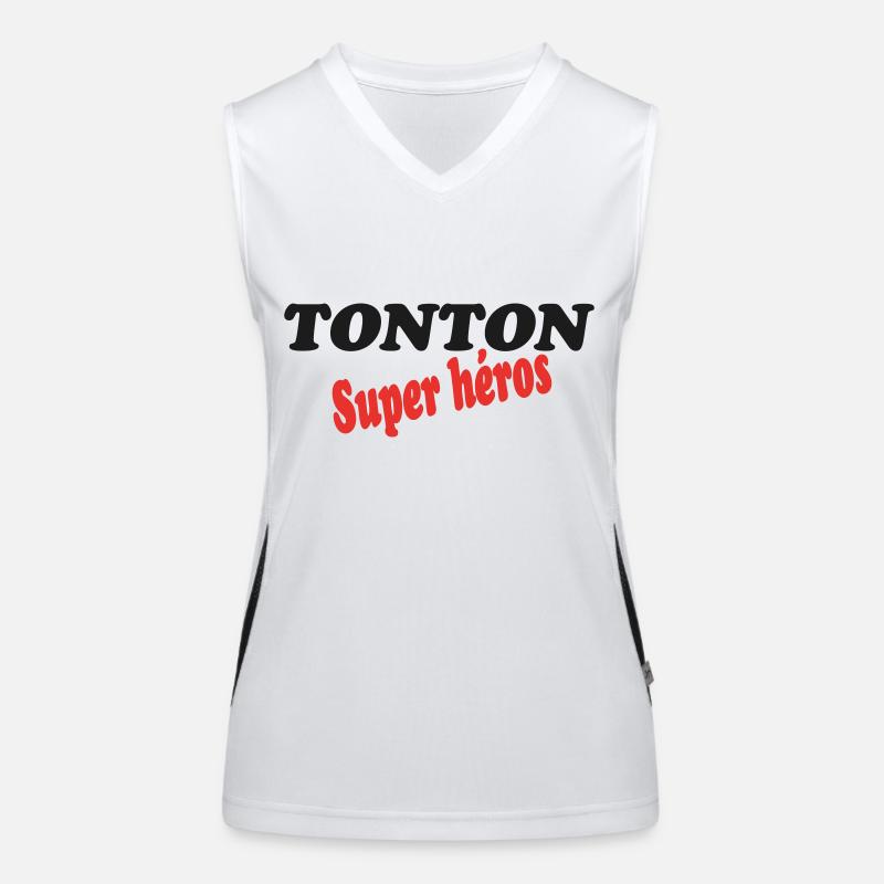 Onkel Superheld Funktionelles Kontrast-Tank Top für Frauen