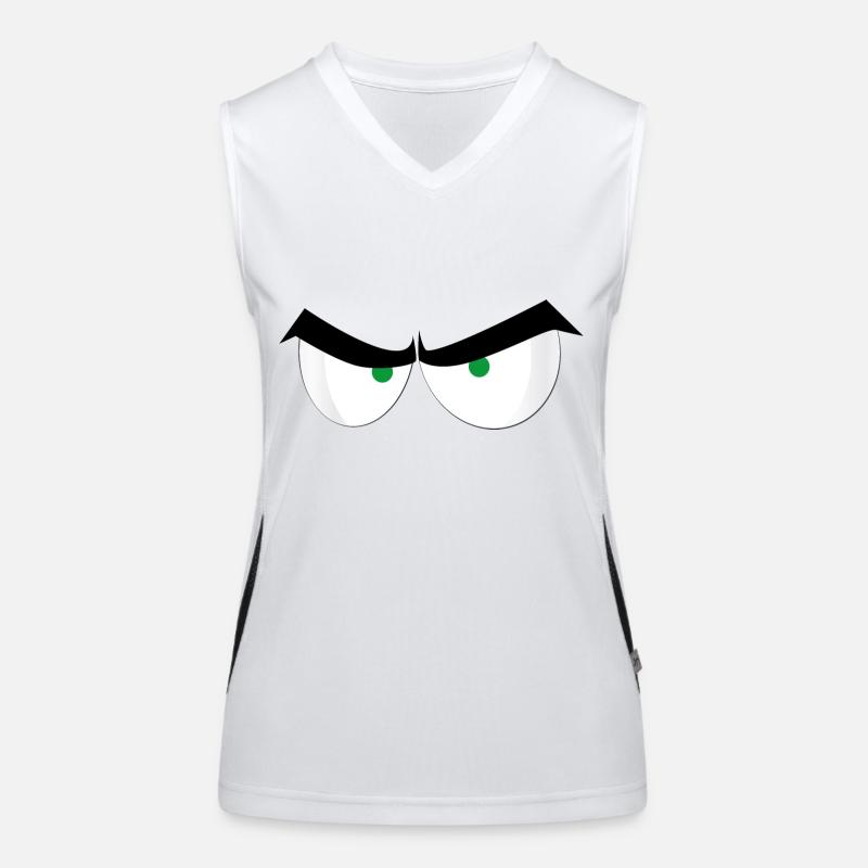 Angry Eyes Women's Functional Contrast Tank Top