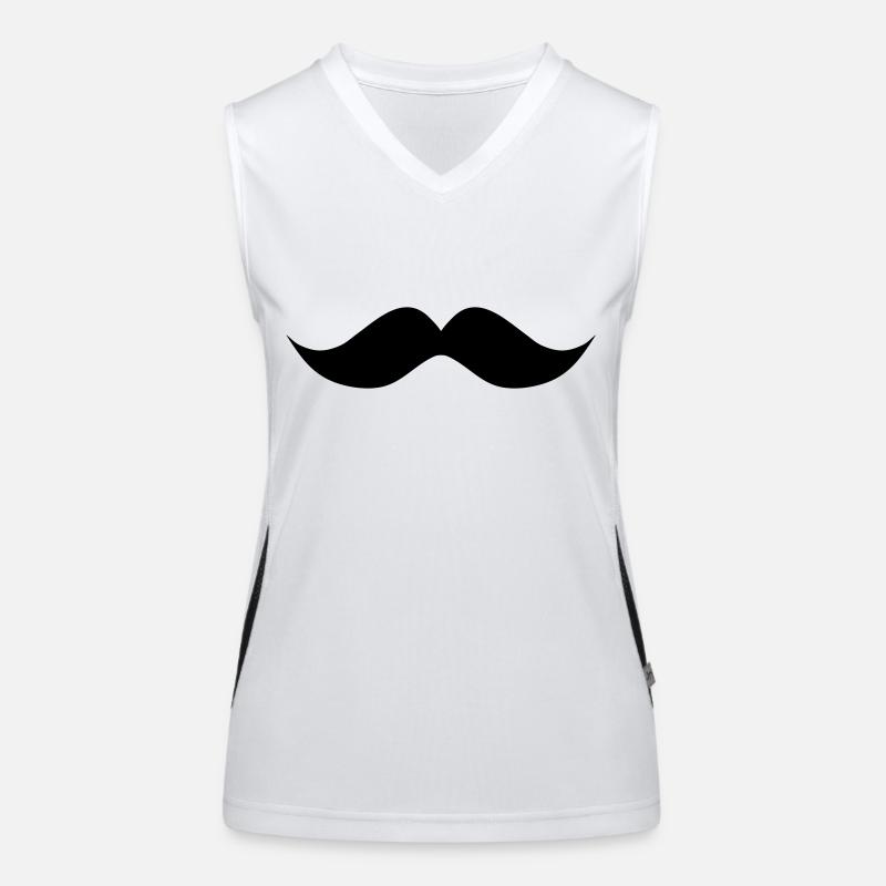 moustache ondulée Débardeur respirant contrasté Femme