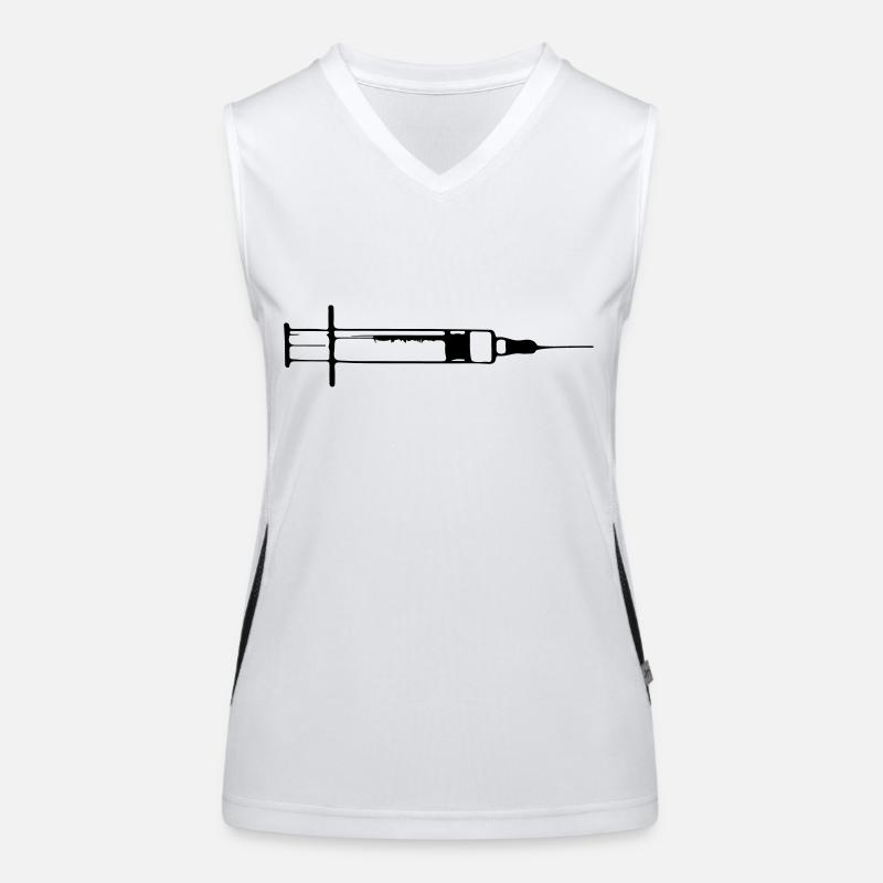 Spritze Injektion Nadel 1c Funktionelles Kontrast-Tank Top für Frauen