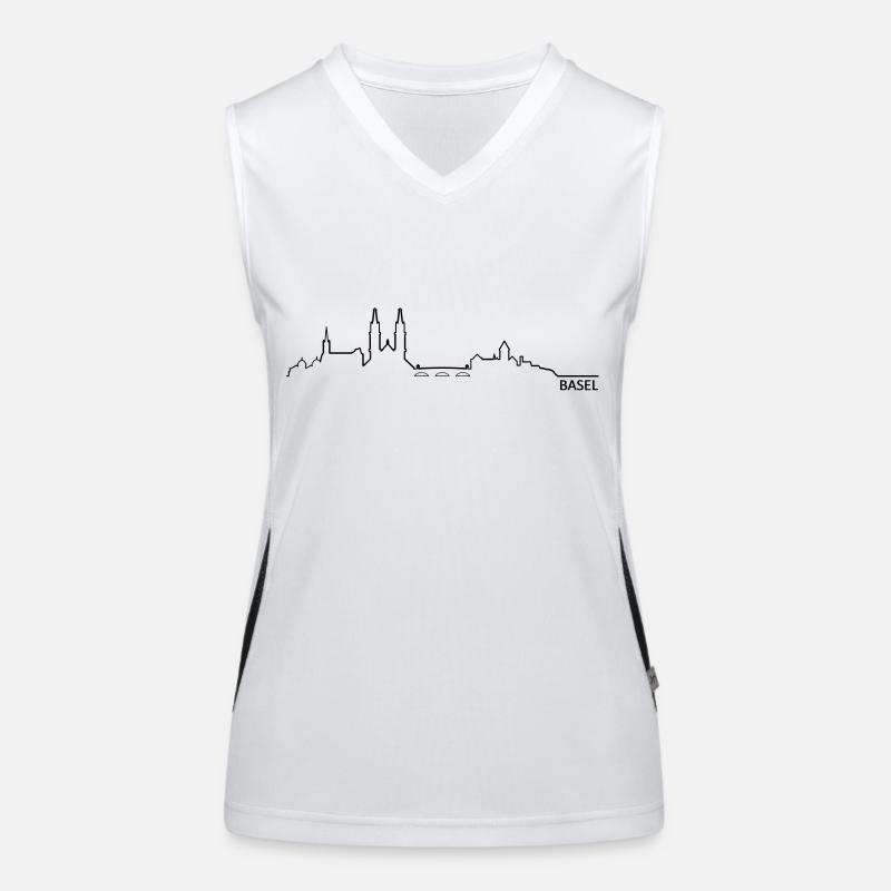 Skyline Basel Funktionelles Kontrast-Tank Top für Frauen