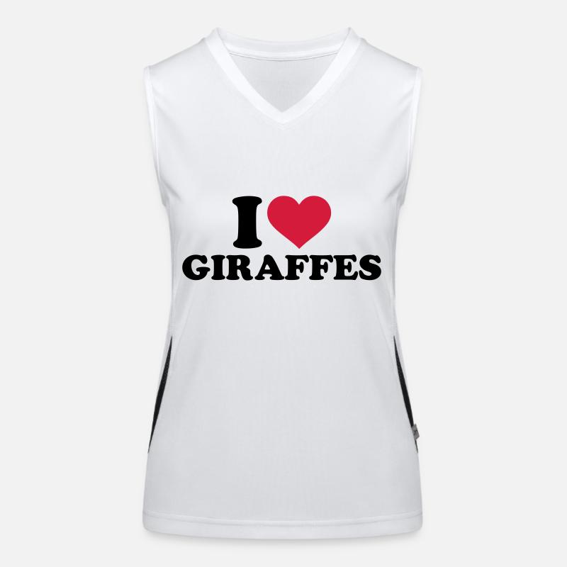 Giraffe Funktionelles Kontrast-Tank Top für Frauen