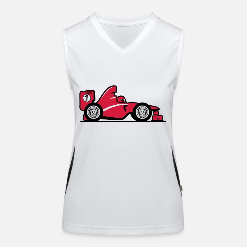 Racecar short comic Women's Functional Contrast Tank Top
