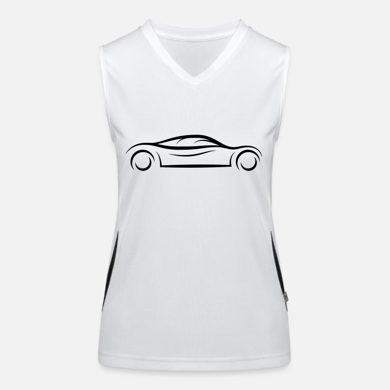 cool car logo mobile driver license driving fast Women's Functional Contrast Tank Top