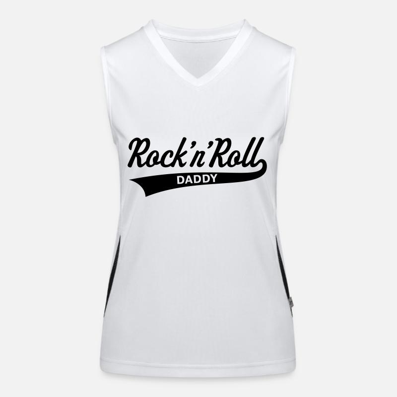 Rock 'n' Roll Daddy (Papa / Papi / Vatertag) Funktionelles Kontrast-Tank Top für Frauen