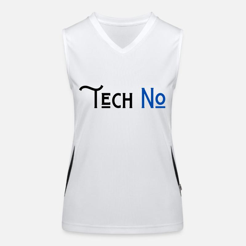 techno non à la technologie humour Débardeur respirant contrasté Femme